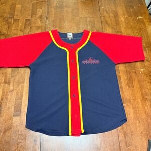 Dada Supreme Baseball Jersey Mens 2X Navy Blue‎ Red Yellow Vintage Streetwear